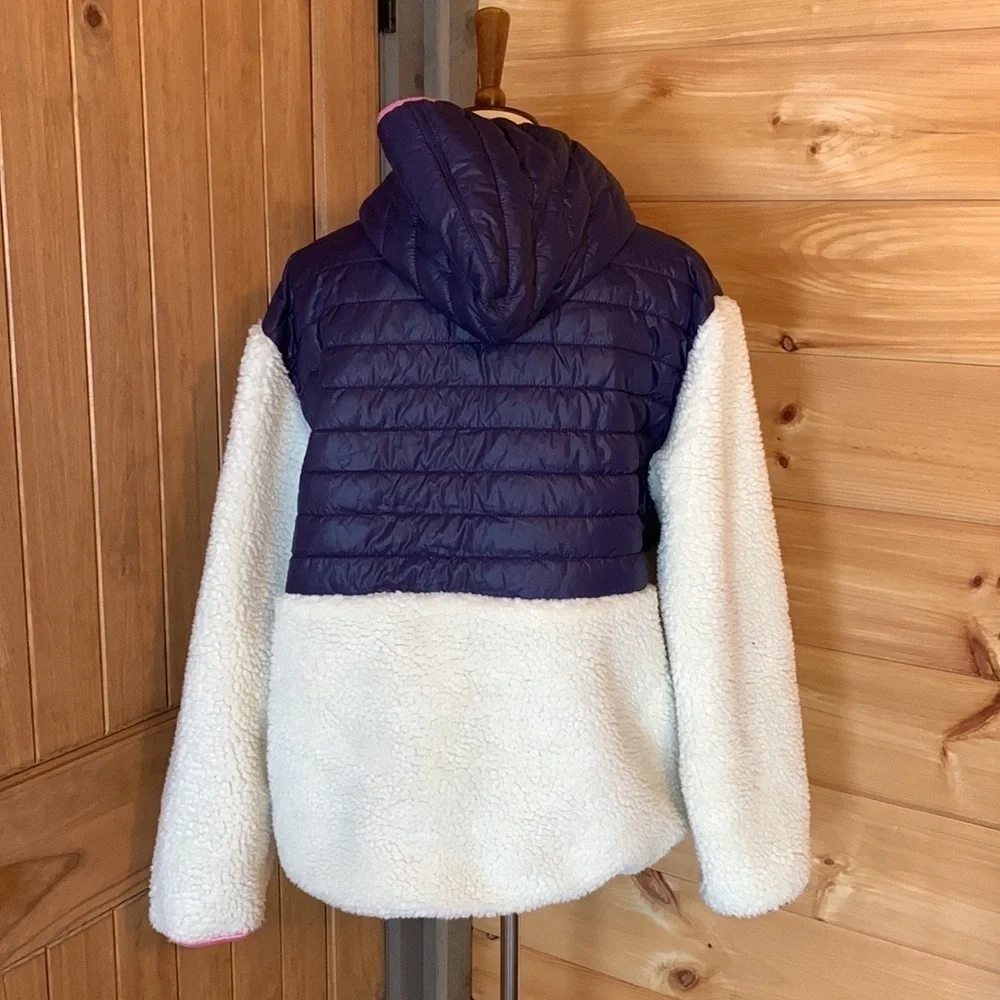 Ivory Ella Sherpa and puffer hooded jacket 1/4 zip Size XL - Picture 12 of 15